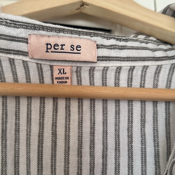 Per Se Striped Short Sleeve - Picture 2 of 4